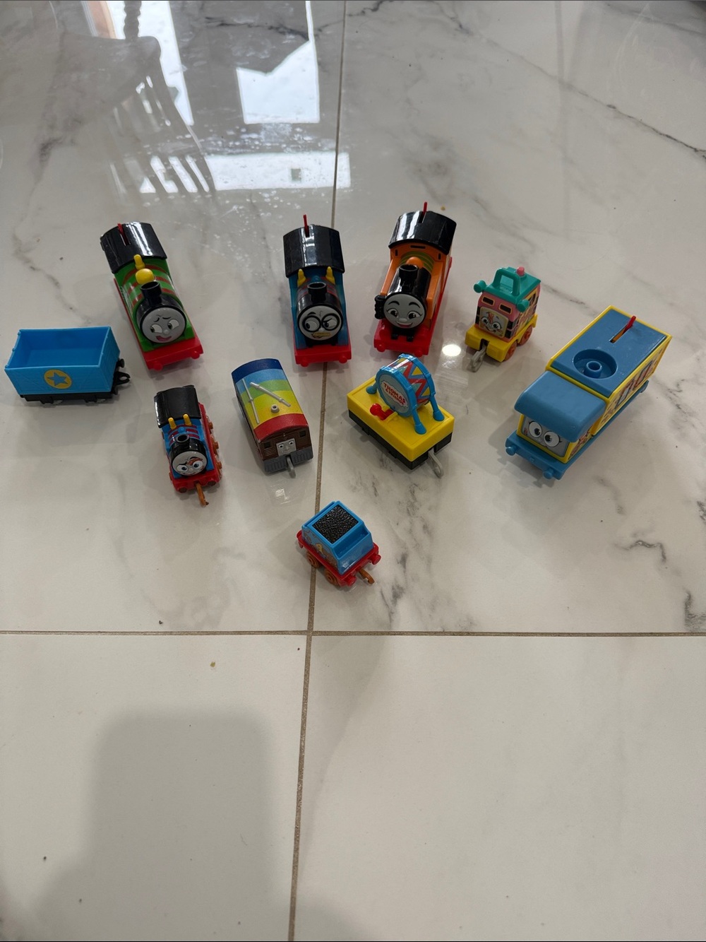 Thomas & Friends Blue, Red and Yellow Mini Pull-Back Train Set